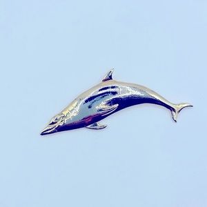 Large Vintage Dolphin Porpoise Brooch